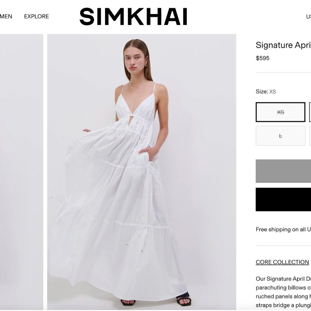 Simkhai White Signature April Dress